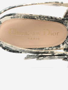 Christian Dior Grey Toile Doo JUY slingbacks - size EU 36.5