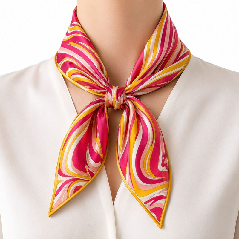 Pink and yellow large printed scarf Scarves Emilio Pucci 