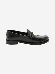 Celine Black Triomphe leather loafers - size EU 37