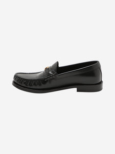 Celine Black Triomphe leather loafers - size EU 37