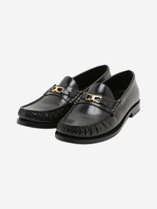 Celine Black Triomphe leather loafers - size EU 37