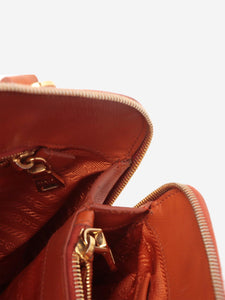 Prada Orange Saffiano leather Galleria top handle bag