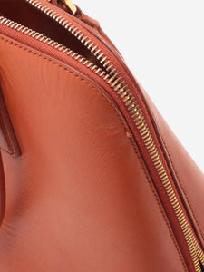 Prada Orange Saffiano leather Galleria top handle bag