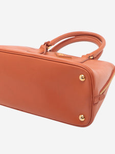 Prada Orange Saffiano leather Galleria top handle bag