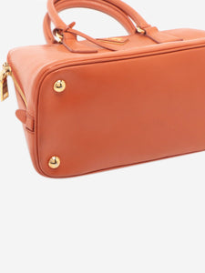 Prada Orange Saffiano leather Galleria top handle bag