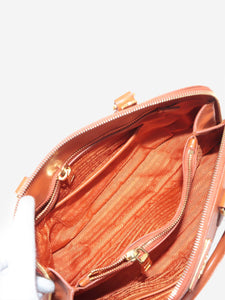 Prada Orange Saffiano leather Galleria top handle bag