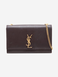 Saint Laurent Maroon Kate chain shoulder bag