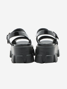 Prada Black Monolith rubber platform sandals - size EU 36.5