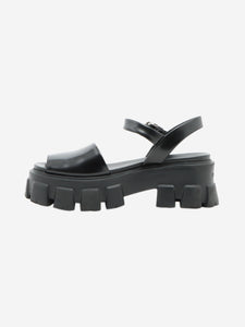 Prada Black Monolith rubber platform sandals - size EU 36.5