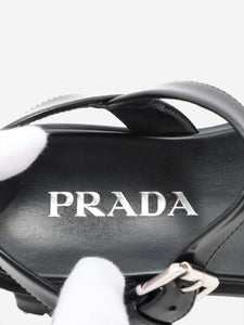 Prada Black Monolith rubber platform sandals - size EU 36.5