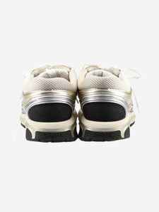 Chanel White and gold CC mesh and leather trainers - size EU 42