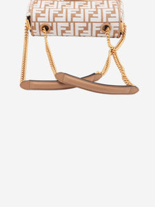 Fendi Beige Baguette chain midi shoulder bag