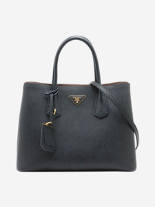 Prada Black Saffiano Cuir 2way shoulder bag