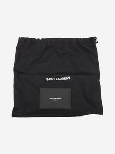 Saint Laurent Black Paris suede star-studded chain shoulder bag