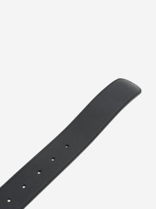 Gucci Black GG leather belt