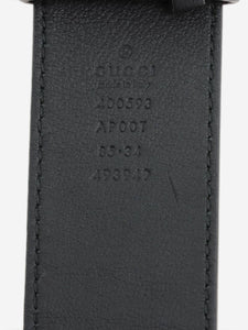 Gucci Black GG leather belt