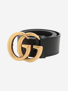 Gucci Black GG leather belt