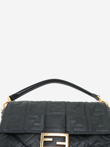 Fendi Black nappa leather bag with FF motif