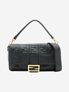 Fendi Black nappa leather bag with FF motif