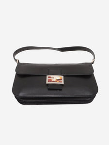 Fendi Black Mamma Baguette leather shoulder bag