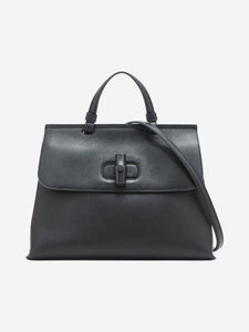 Gucci Black Bamboo Daily leather shoulder bag