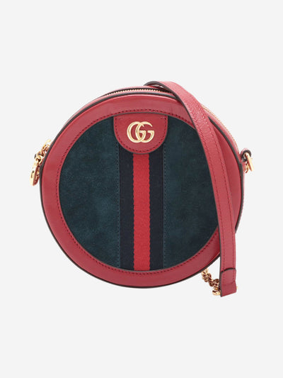 Red and dark blue leather Ophidia GG round bag Cross-body bags Gucci 