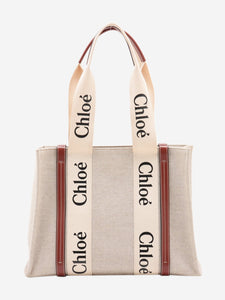 Chloe Neutral medium Woody tote bag