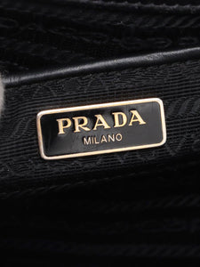 Prada Black Saffiano leather chain shoulder bag