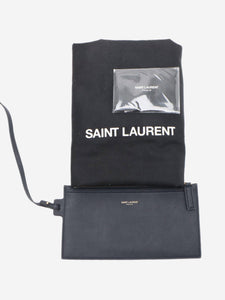 Saint Laurent Navy blue Paris Sac Shopping leather tote bag