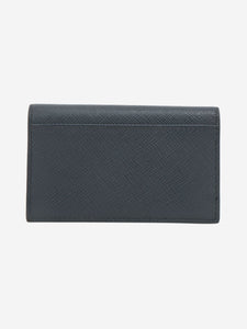 Prada Navy blue leather cardholder