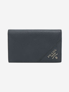 Prada Navy blue leather cardholder