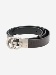 Gucci Dark brown GG Marmont leather belt