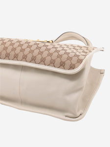 Gucci Brown and cream Horsebit 1955 GG canvas tote bag