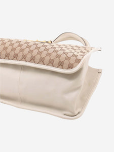 Gucci Brown and cream Horsebit 1955 GG canvas tote bag