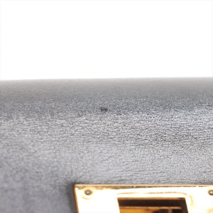 Hermes Black vintage 1993 Kelly 32 bag in Box Calf leather