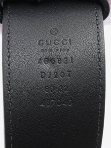 Gucci Black GG Marmont leather belt