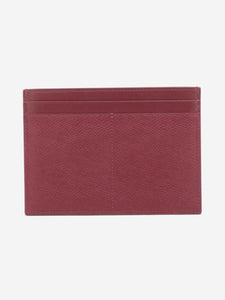 Celine Burgundy leather cardholder