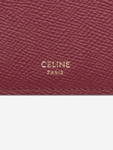 Celine Burgundy leather cardholder