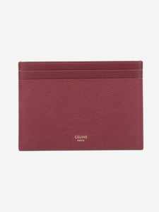 Celine Burgundy leather cardholder