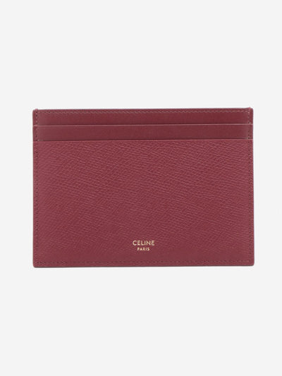 Burgundy leather cardholder Wallets, Purses & Small Leather Goods Celine 