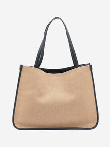 Gucci Neutral Horsebit 1955 canvas and leather tote bag