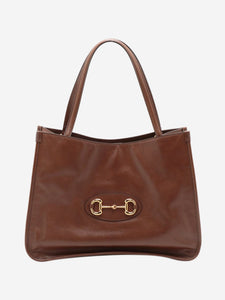 Gucci Brown Horsebit 1955 leather tote bag