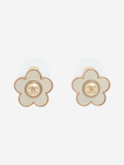 Gold Coco Mark flower earrings Earrings Chanel 