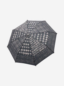 Chanel Black script logo umbrella