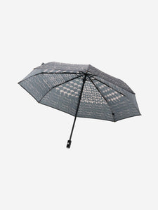 Chanel Black script logo umbrella