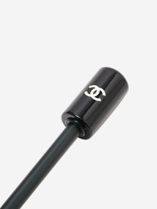 Chanel Black script logo umbrella