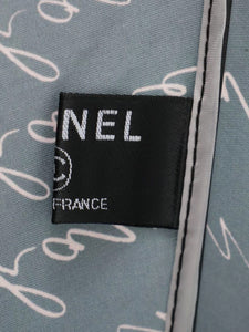 Chanel Black script logo umbrella