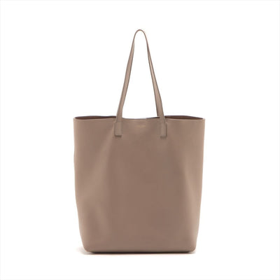 Neutral Paris leather tote bag