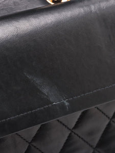 Chanel Black vintage 2000 medium lambskin Classic Double Flap bag