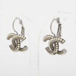 Chanel Silver Coco Mark 10A earrings